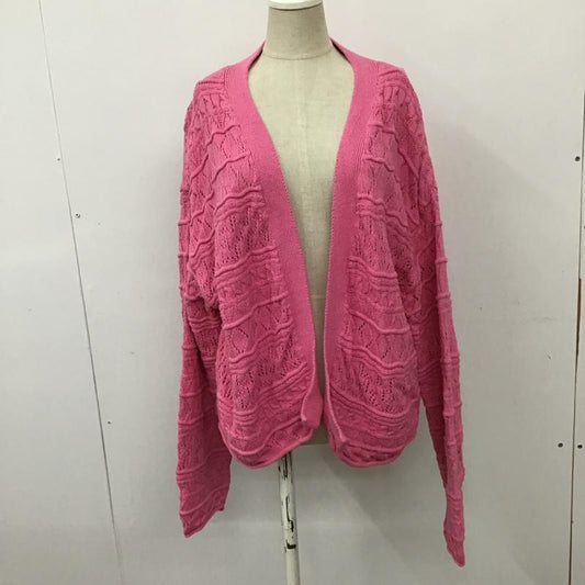 ザラ ZARA カーディガン 長袖 M 無地 桃 / ピンク /  レディース USED 古着 中古 10098885
