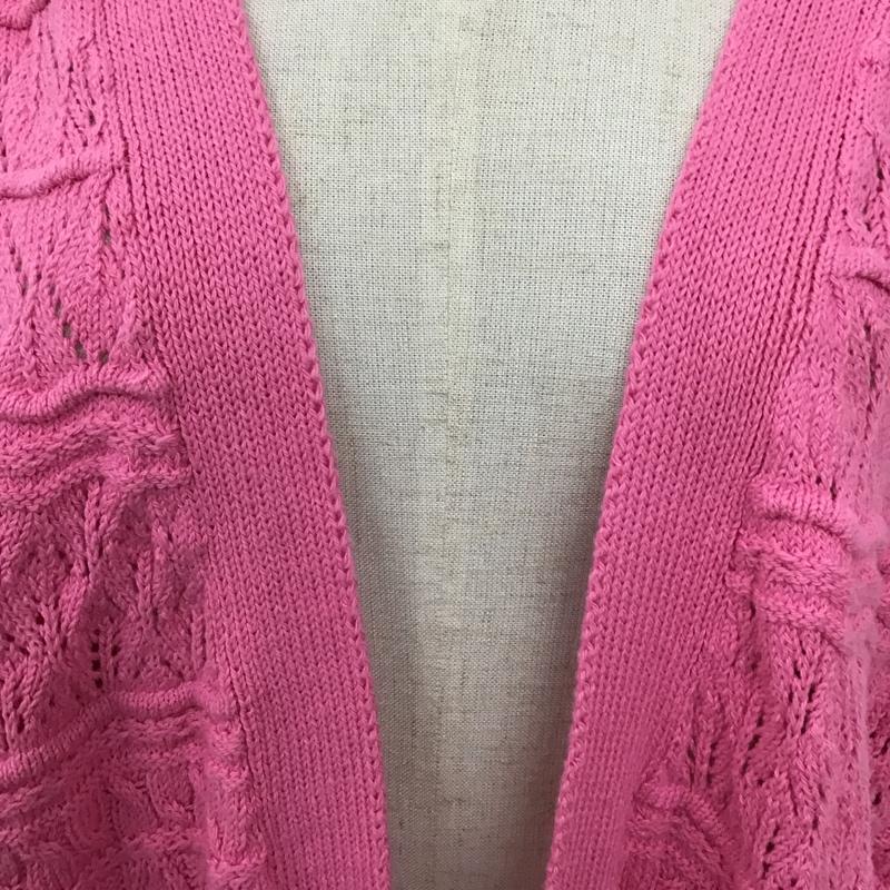ザラ ZARA カーディガン 長袖 M 無地 桃 / ピンク /  レディース USED 古着 中古 10098885