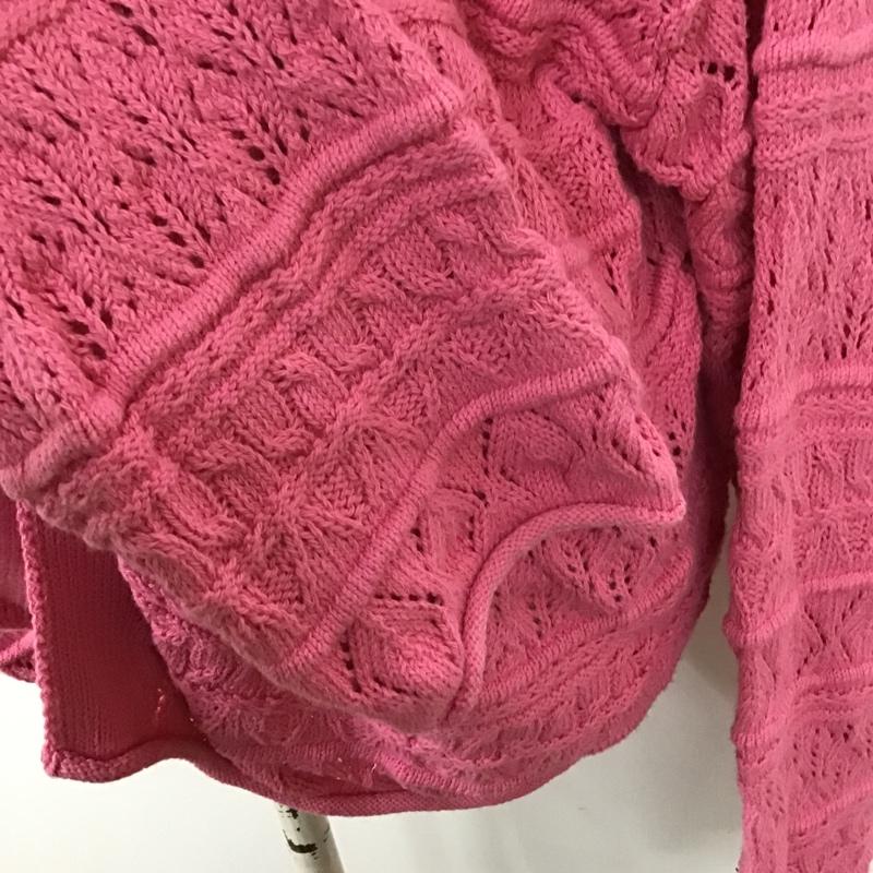 ザラ ZARA カーディガン 長袖 M 無地 桃 / ピンク /  レディース USED 古着 中古 10098885