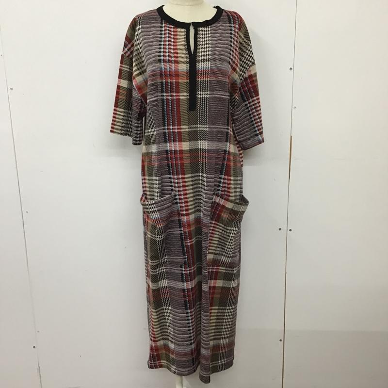 ザラ ZARA ワンピース ひざ丈スカート M チェック マルチカラー / マルチカラー /  レディース USED 古着 中古 10098891