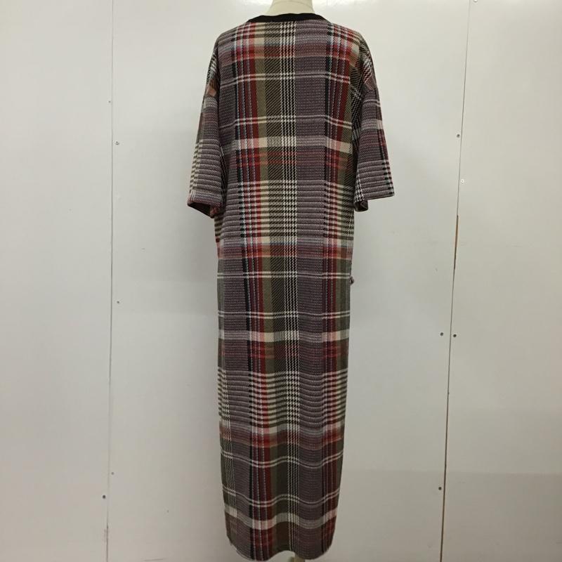 ザラ ZARA ワンピース ひざ丈スカート M チェック マルチカラー / マルチカラー /  レディース USED 古着 中古 10098891