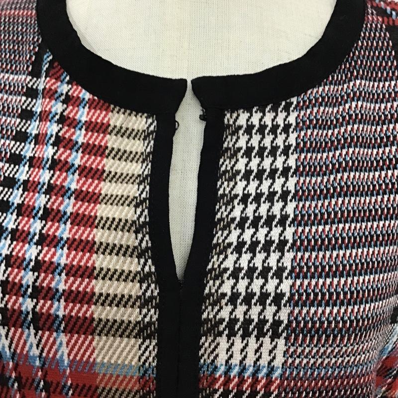 ザラ ZARA ワンピース ひざ丈スカート M チェック マルチカラー / マルチカラー /  レディース USED 古着 中古 10098891
