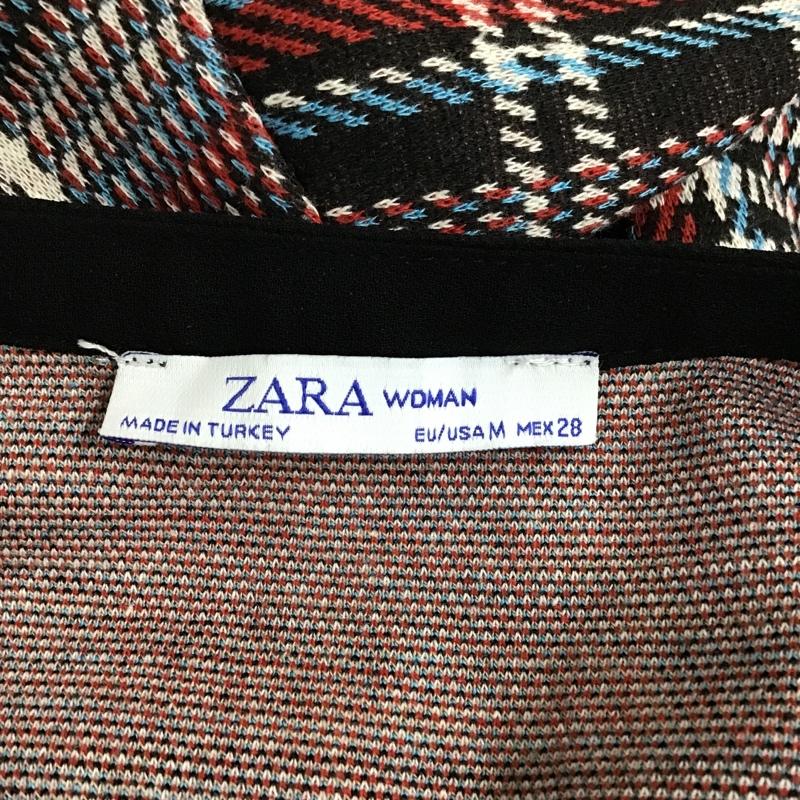 ザラ ZARA ワンピース ひざ丈スカート M チェック マルチカラー / マルチカラー /  レディース USED 古着 中古 10098891