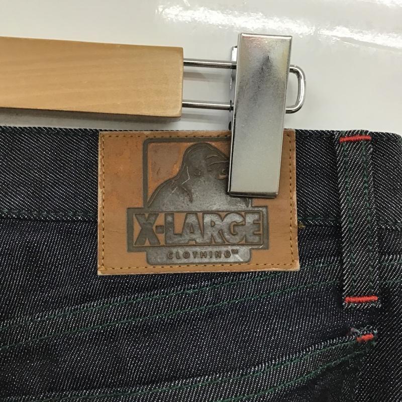 エクストララージ XLARGE パンツ デニム、ジーンズ デニムパンツ ストレートパンツ ワイドパンツ カジュアルパンツ 32インチ 無地 インディゴ / インディゴ /  メンズ USED 古着 中古 10098912