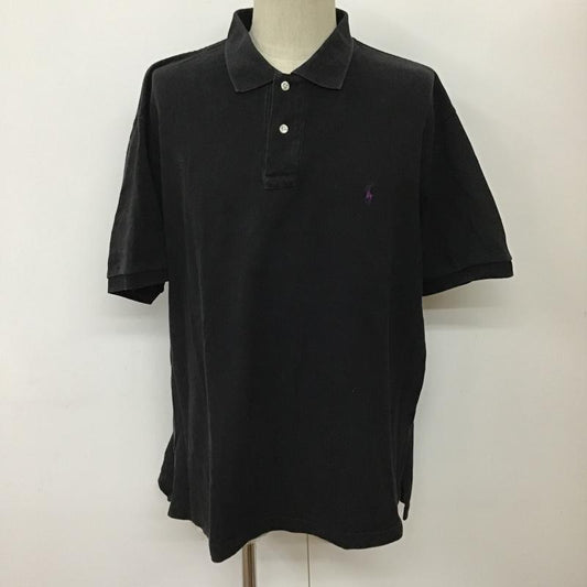 ポロバイラルフローレン Polo by RALPH LAUREN ポロシャツ 半袖 XXL 無地 黒 / ブラック /  メンズ USED 古着 中古 10098943