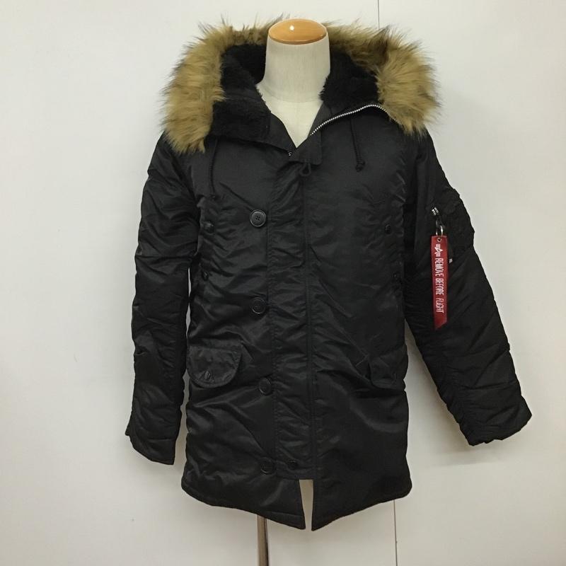 アルファインダストリー Alpha Industries ジャケット、上着 ジャンパー、ブルゾン 20094-401 N-3B ミリタリージャケット M 無地 黒 / ブラック /  メンズ USED 古着 中古 10098946