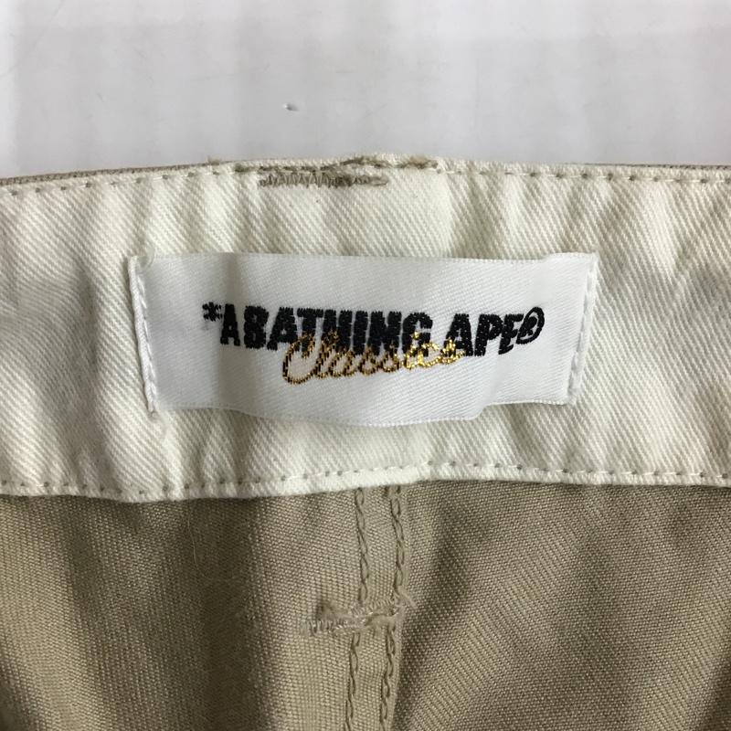 アベイシングエイプ A BATHING APE パンツ チノパン カジュアルパンツ チノパン ワイドパンツ ストレートパンツ L 無地 ベージュ / ベージュ /  メンズ USED 古着 中古 10098969