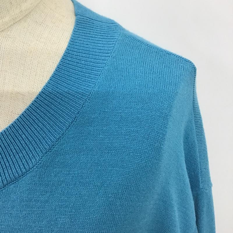 スライ SLY ワンピース ロングスカート 030EAZ73-7740 CREWNECKMIDIOP ロングニットワンピース 長袖ワンピース リブニットワンピース FREE 無地 青 / ブルー /  レディース USED 古着 中古 10098996