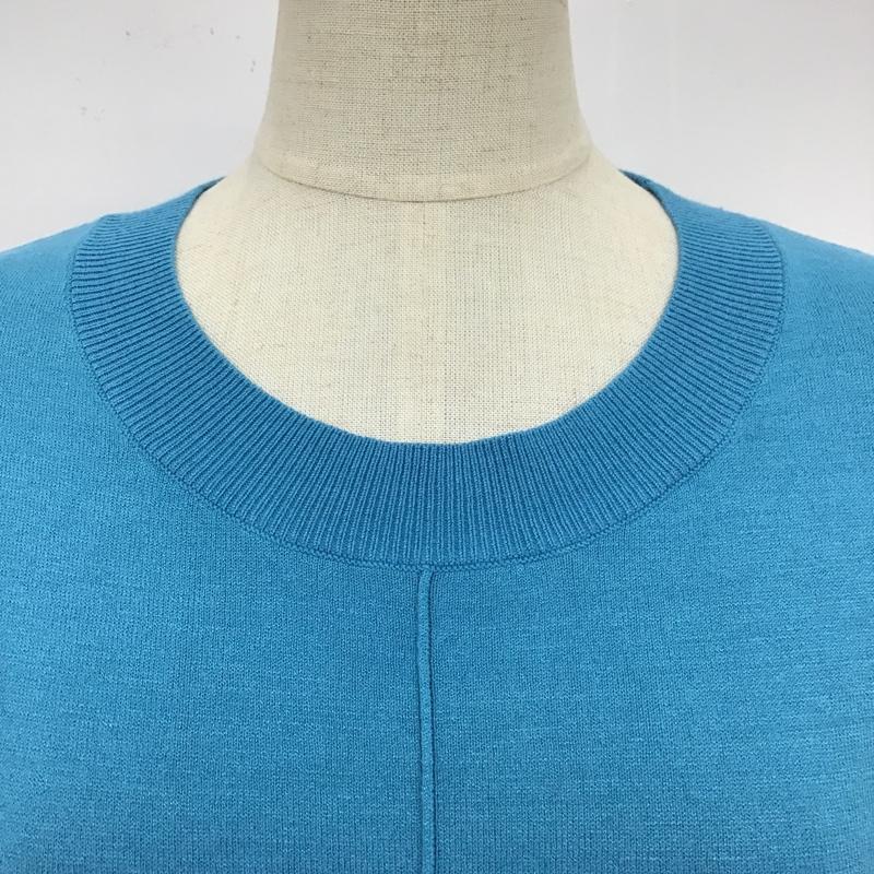 スライ SLY ワンピース ロングスカート 030EAZ73-7740 CREWNECKMIDIOP ロングニットワンピース 長袖ワンピース リブニットワンピース FREE 無地 青 / ブルー /  レディース USED 古着 中古 10098996