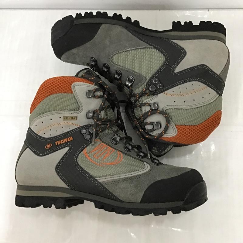 テクニカ TECNICA アウトドアシューズ アウトドアシューズ 登山靴 GORE-TEX トレッキングシューズ UK4.5 US：5.5 ロゴ、文字 灰 / グレー / X 橙 / オレンジ /  レディース USED 古着 中古 10099031