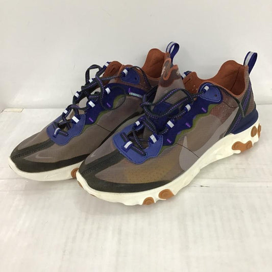 ナイキ NIKE スニーカー スニーカー AQ1090-200 REACT ELEMENT 87 28cm 28.0cm ロゴ、文字 白 / ホワイト / X 灰 / グレー / X 青 / ブルー / X 茶 / ブラウン /  メンズ USED 古着 中古 10099033