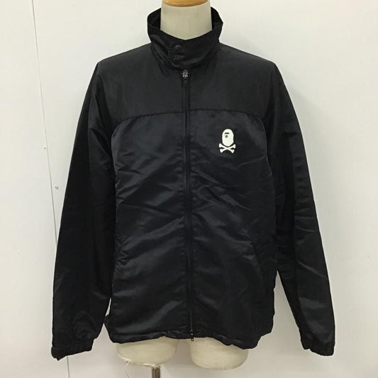 アベイシングエイプ A BATHING APE ジャケット、上着 ジャンパー、ブルゾン ジップアップジャケット ナイロンジャケット カジュアルジャケット タートルネック L ロゴ、文字 黒 / ブラック /  メンズ USED 古着 中古 10099120