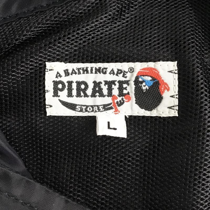 アベイシングエイプ A BATHING APE ジャケット、上着 ジャンパー、ブルゾン ジップアップジャケット ナイロンジャケット カジュアルジャケット タートルネック L ロゴ、文字 黒 / ブラック /  メンズ USED 古着 中古 10099120