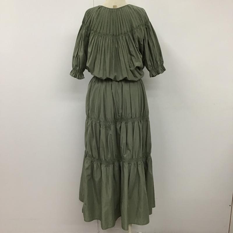 ビームス ハート BEAMS HEART セットアップ セットアップ 43-26-0061-286 ギャザーブラウス×スカートセットアップ 半袖シャツ ロングスカート FREE 無地 カーキ / カーキ /  メンズ USED 古着 中古 10099124