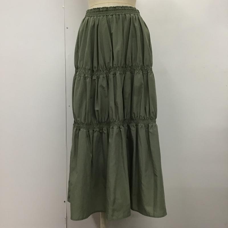 ビームス ハート BEAMS HEART セットアップ セットアップ 43-26-0061-286 ギャザーブラウス×スカートセットアップ 半袖シャツ ロングスカート FREE 無地 カーキ / カーキ /  メンズ USED 古着 中古 10099124