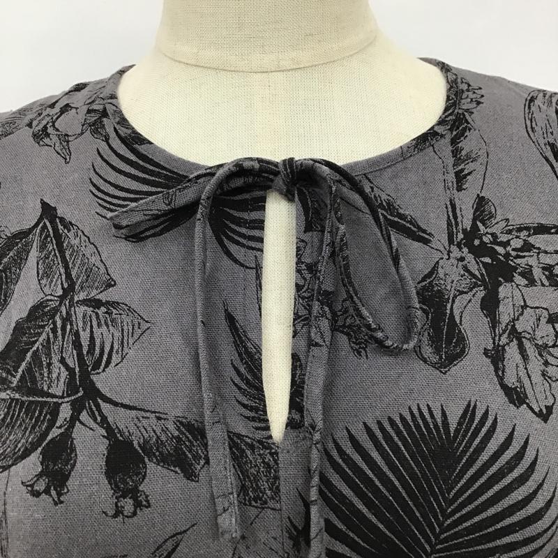 オペークドットクリップ OPAQUE.CLIP ワンピース ロングスカート 637-54358 ティアードワンピース 半袖ワンピース ロングワンピース フレアワンピース 0 総柄 灰 / グレー /  レディース USED 古着 中古 10099142