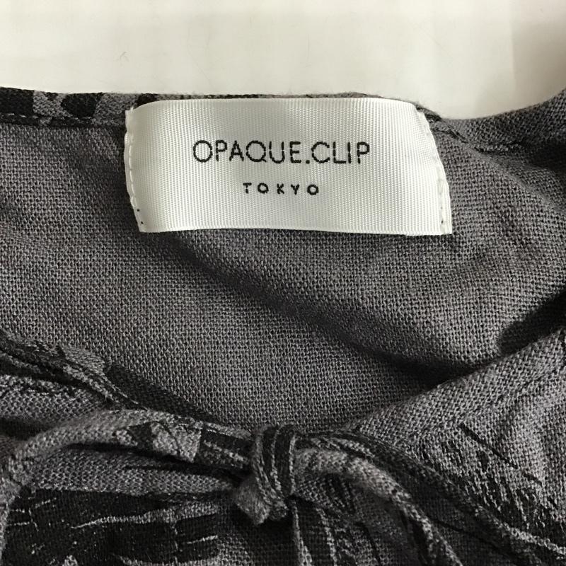 オペークドットクリップ OPAQUE.CLIP ワンピース ロングスカート 637-54358 ティアードワンピース 半袖ワンピース ロングワンピース フレアワンピース 0 総柄 灰 / グレー /  レディース USED 古着 中古 10099142