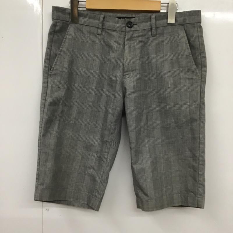 バーバリーブラックレーベル BURBERRY BLACK LABEL パンツ ショートパンツ D1R80-546-07 グレンチェック ロゴ、文字 白 / ホワイト / X 黒 / ブラック / X 灰 / グレー /  メンズ USED 古着 中古 10099148