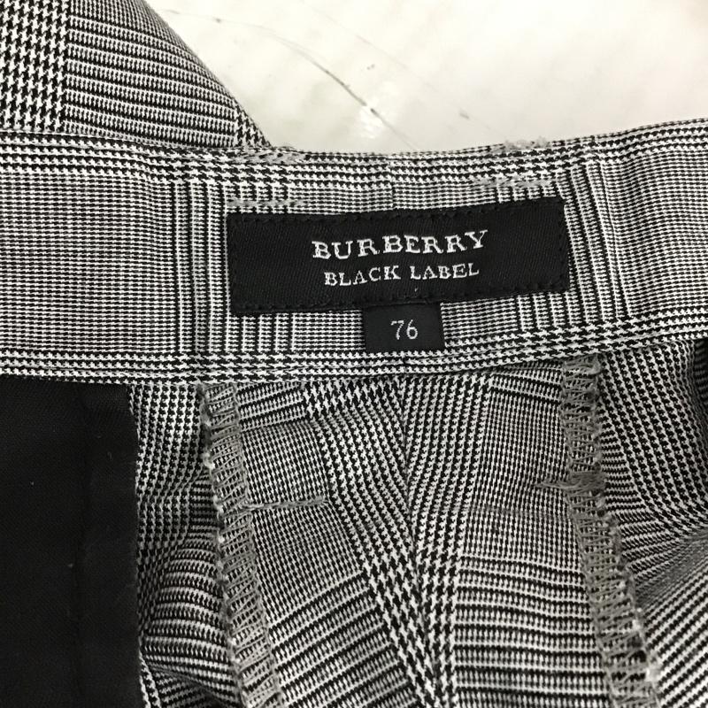 バーバリーブラックレーベル BURBERRY BLACK LABEL パンツ ショートパンツ D1R80-546-07 グレンチェック ロゴ、文字 白 / ホワイト / X 黒 / ブラック / X 灰 / グレー /  メンズ USED 古着 中古 10099148