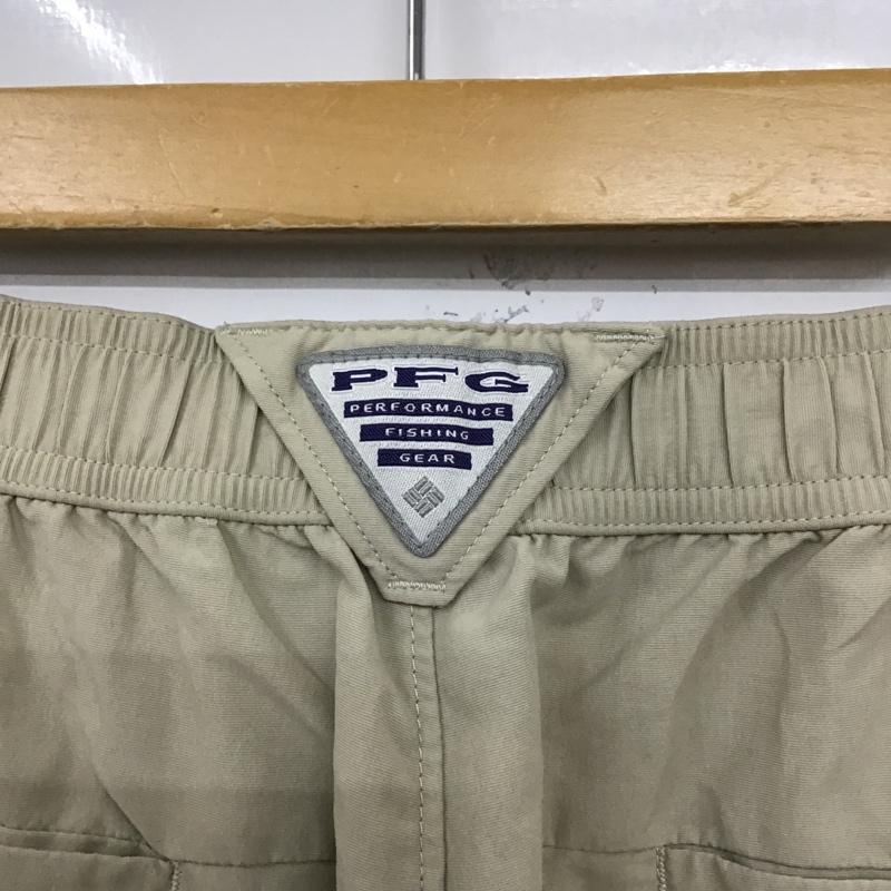 コロンビア Columbia パンツ ショートパンツ PFGショーツ 36インチ ロゴ、文字 ベージュ / ベージュ /  メンズ USED 古着 中古 10099159