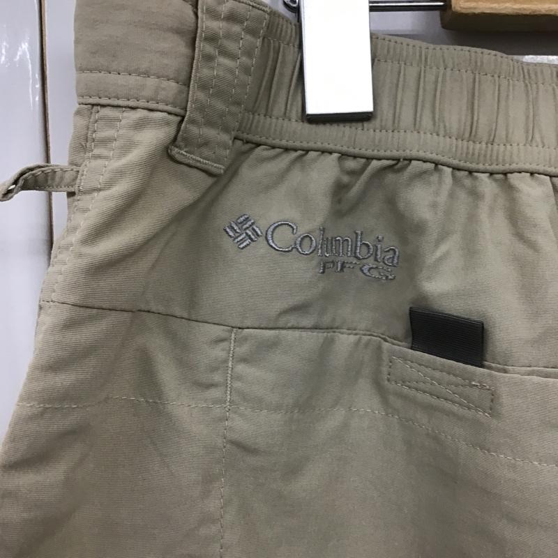 コロンビア Columbia パンツ ショートパンツ PFGショーツ 36インチ ロゴ、文字 ベージュ / ベージュ /  メンズ USED 古着 中古 10099159