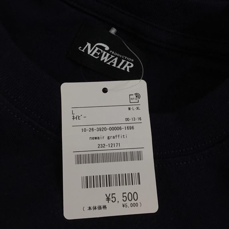 フリークスストア FREAK'S STORE Tシャツ 半袖 New Air Production newair graffiti グラフィック プリント タグ付き L ロゴ、文字 紫 / パープル /  メンズ USED 古着 中古 10099161