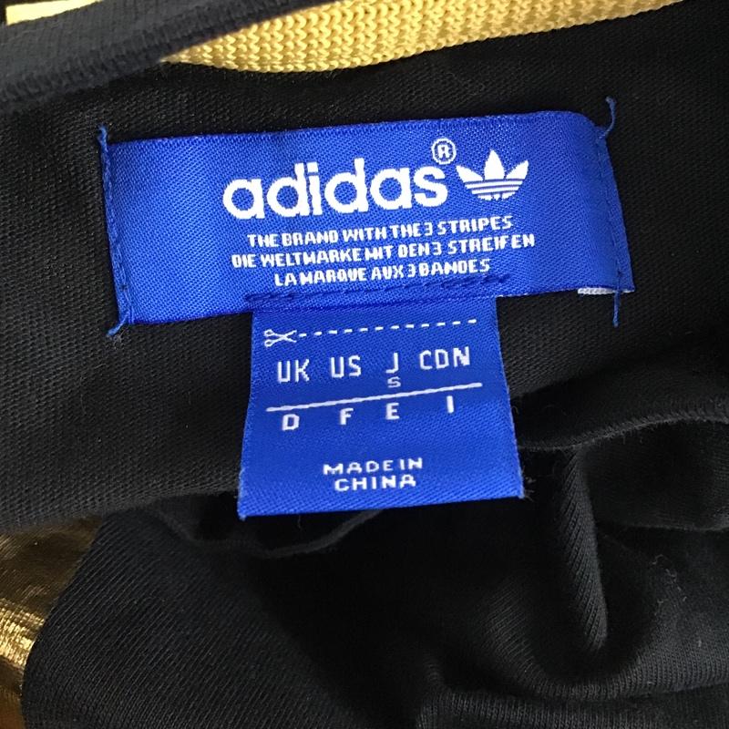 アディダス adidas Tシャツ 半袖 Z61386 トレフォイルロゴ S プリント 黒 / ブラック / X 金 / ゴールド /  メンズ USED 古着 中古 10099164