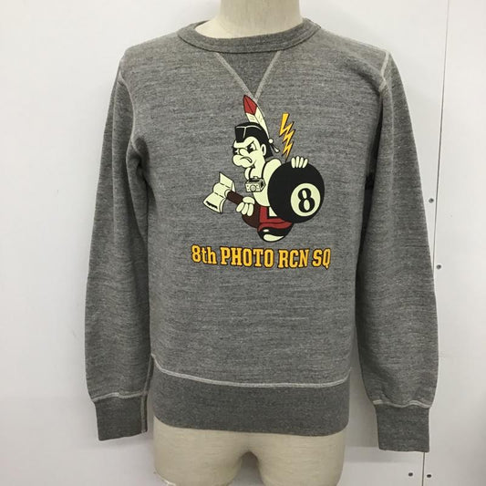 バズリクソンズ Buzz Rickson's トレーナー 長袖 スウェット 裏起毛 S プリント 灰 / グレー /  メンズ USED 古着 中古 10099170