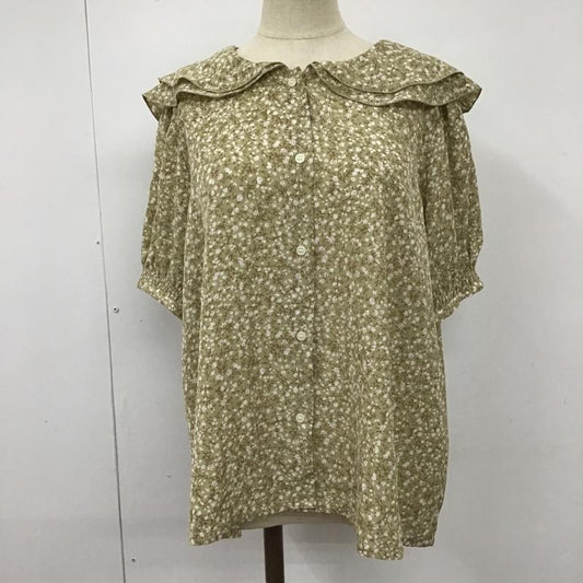 エヘカソポ ehka sopo シャツ、ブラウス 半袖 1709392 小花柄 二重襟 FREE 花柄 ベージュ / ベージュ / X 白 / ホワイト / X 桃 / ピンク /  レディース USED 古着 中古 10099187