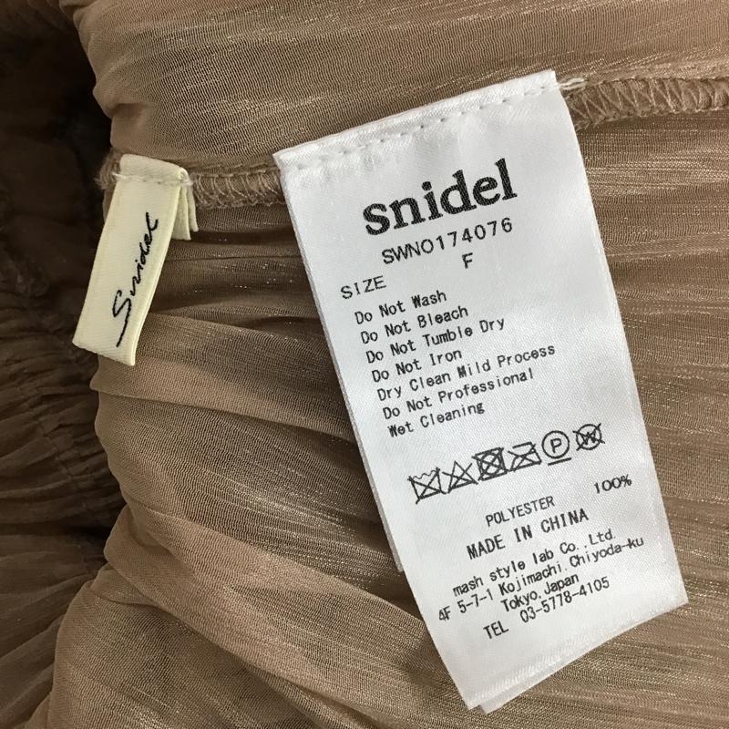 スナイデル SNIDEL ワンピース ロングスカート SWNO174076 シースルー キャミワンピース プリーツ FREE 無地 ベージュ / ベージュ /  レディース USED 古着 中古 10099189
