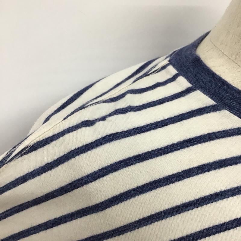 ヒューマンメード HUMAN MADE Tシャツ 半袖 ボーダー ハート XL ロゴ、文字 白 / ホワイト / X 青 / ブルー /  メンズ USED 古着 中古 10099204