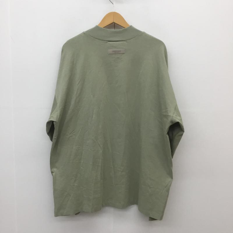 エッセンシャルズ ESSENTIALS Tシャツ 長袖 L ロゴ、文字 薄緑 / ライトグリーン /  メンズ USED 古着 中古 10099206