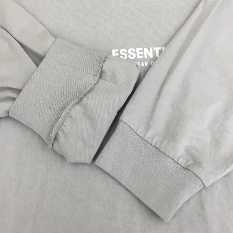 エッセンシャルズ ESSENTIALS Tシャツ 長袖 L ロゴ、文字 薄緑 / ライトグリーン /  メンズ USED 古着 中古 10099206