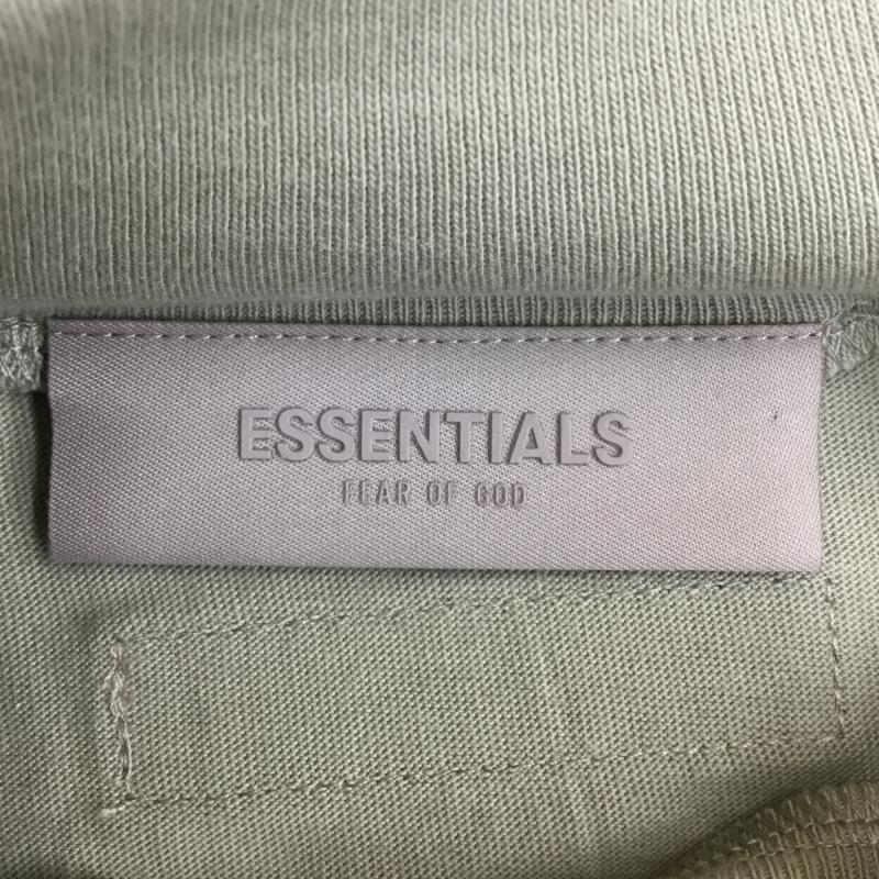 エッセンシャルズ ESSENTIALS Tシャツ 長袖 L ロゴ、文字 薄緑 / ライトグリーン /  メンズ USED 古着 中古 10099206