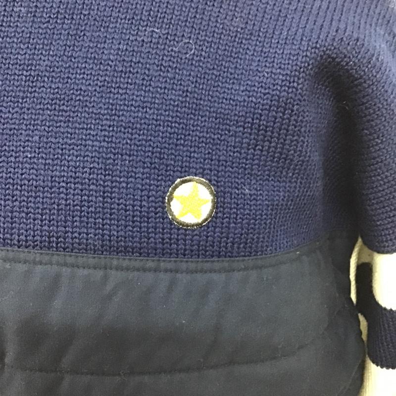 古着 USED ニット、セーター 長袖 長袖ニットカットソー クルーネックカットソー セーター ボーダーニットカットソー L ボーダー柄 白 / ホワイト / X 紺 / ネイビー /  メンズ USED 古着 中古 10099237