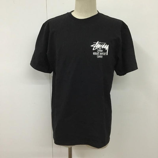 ステューシー STUSSY Tシャツ 半袖 半袖カットソー プリントTシャツ クルーネックカットソー M プリント 黒 / ブラック /  メンズ USED 古着 中古 10099249