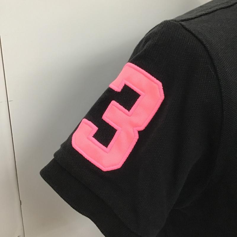 ポロバイラルフローレン Polo by RALPH LAUREN ポロシャツ 半袖 半袖カットソー ポロシャツ カラーシャツ カジュアルシャツ S ロゴ、文字 黒 / ブラック /  メンズ USED 古着 中古 10099256