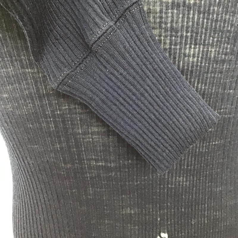 ジチピ gicipi カットソー 長袖 長袖カットソー クルーネックカットソー ロングスリーブカットソー リブカットソー ストレッチ 3 無地 紺 / ネイビー /  レディース USED 古着 中古 10099262