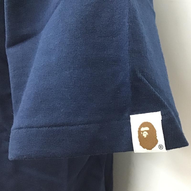 アベイシングエイプ A BATHING APE Tシャツ 半袖 プリントT 半袖 M ロゴ、文字 X プリント 紺 / ネイビー /  メンズ USED 古着 中古 10099270