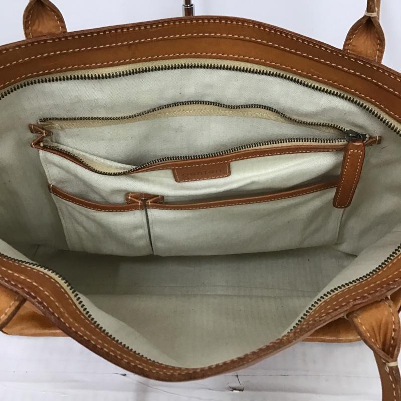 ゲンテン genten トートバッグ トートバッグ レザー ロゴ、文字 茶 / ブラウン /  レディース USED 古着 中古 10099285