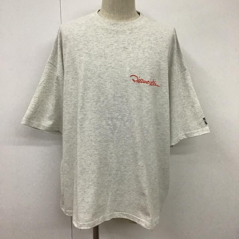 ピザ二スタ！ PIZZANISTA! Tシャツ 半袖 1226390000004 FREAK'S STORE 別注 Loose Fit バックプリント L ロゴ、文字 灰 / グレー /  メンズ USED 古着 中古 10099312