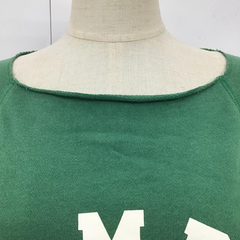 チャンピオン Champion カットソー 半袖 CW-P010 スウェット ロゴ、文字 緑 / グリーン /  レディース USED 古着 中古 10099316