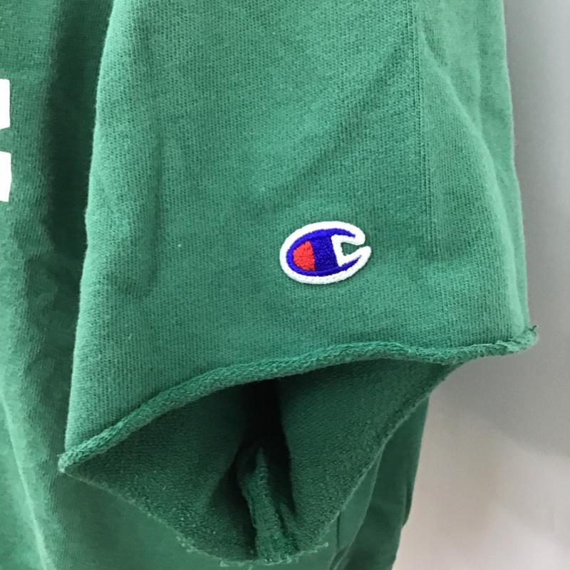 チャンピオン Champion カットソー 半袖 CW-P010 スウェット ロゴ、文字 緑 / グリーン /  レディース USED 古着 中古 10099316