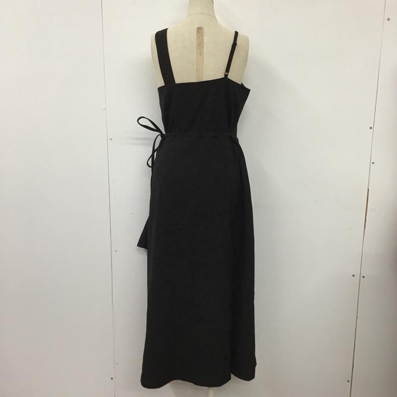 マウジー MOUSSY ワンピース ロングスカート 010GS230-2190 WRAP JUMPER アシンメトリー 1 無地 黒 / ブラック /  レディース USED 古着 中古 10099321