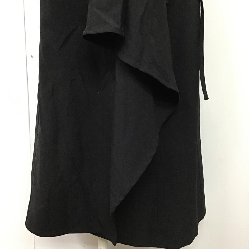 マウジー MOUSSY ワンピース ロングスカート 010GS230-2190 WRAP JUMPER アシンメトリー 1 無地 黒 / ブラック /  レディース USED 古着 中古 10099321