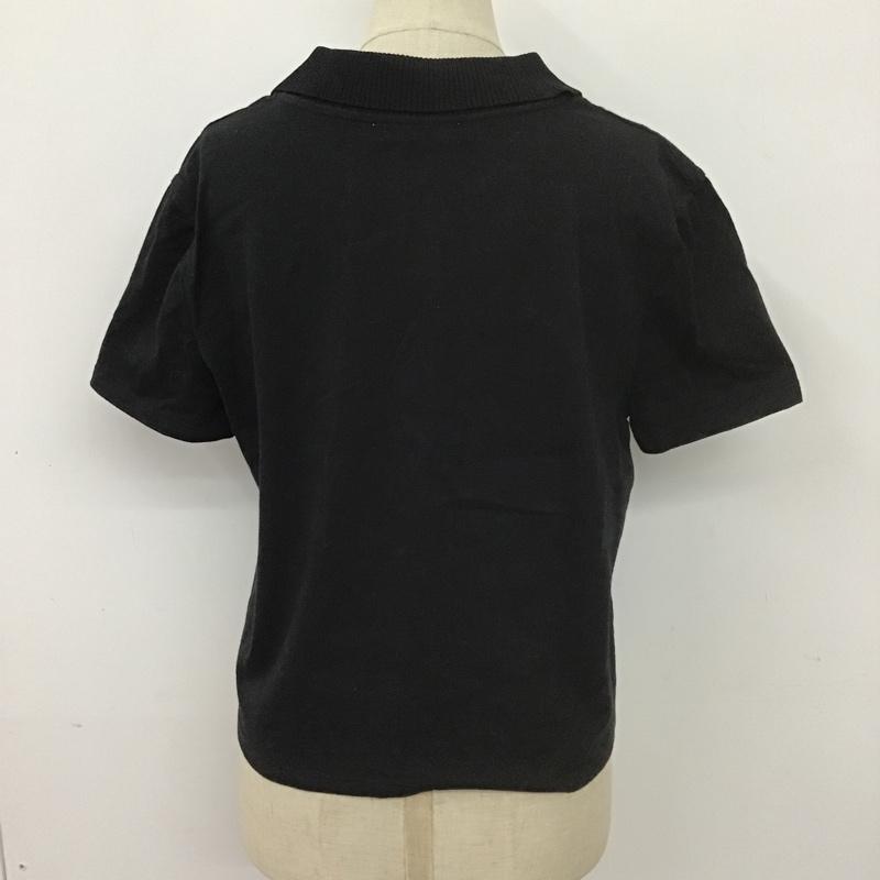 ザラ ZARA カットソー 半袖 7301 484 800 スキッパー S 無地 黒 / ブラック /  レディース USED 古着 中古 10099344