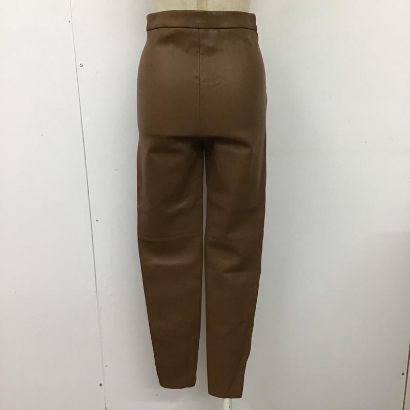 ザラ ZARA ボトムス ボトムス フェイクレザーパンツ ストレートパンツ スリムパンツ カジュアルパンツ ストレッチパンツ ジップアップパンツ XS 無地 キャメル / キャメル /  レディース USED 古着 中古 10099351