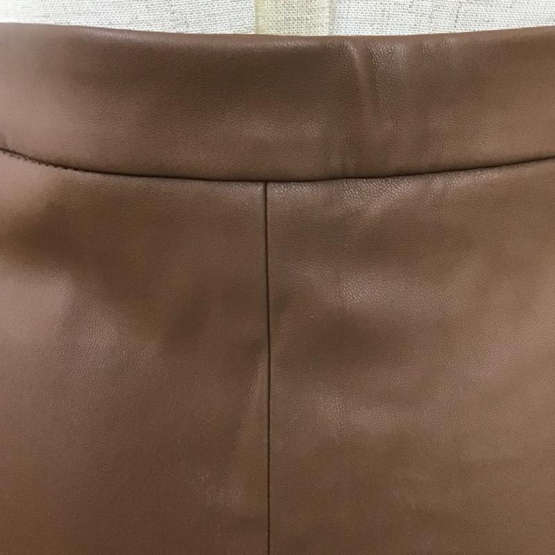 ザラ ZARA ボトムス ボトムス フェイクレザーパンツ ストレートパンツ スリムパンツ カジュアルパンツ ストレッチパンツ ジップアップパンツ XS 無地 キャメル / キャメル /  レディース USED 古着 中古 10099351