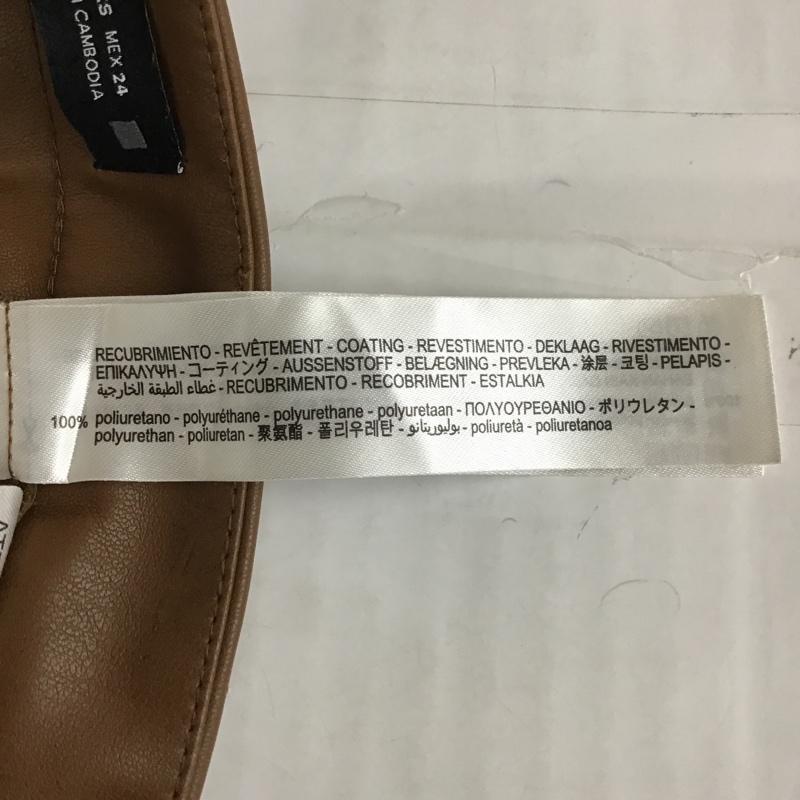 ザラ ZARA ボトムス ボトムス フェイクレザーパンツ ストレートパンツ スリムパンツ カジュアルパンツ ストレッチパンツ ジップアップパンツ XS 無地 キャメル / キャメル /  レディース USED 古着 中古 10099351
