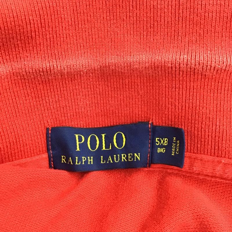 ポロラルフローレン POLO RALPH LAUREN ポロシャツ 半袖 半袖ポロシャツ カラーカットソー BIGサイズ カジュアルカットソー ロゴ、文字 赤 / レッド /  メンズ USED 古着 中古 10099357